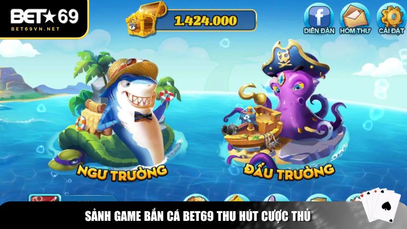 Sảnh game bắn cá Bet69 thu hút cược thủ