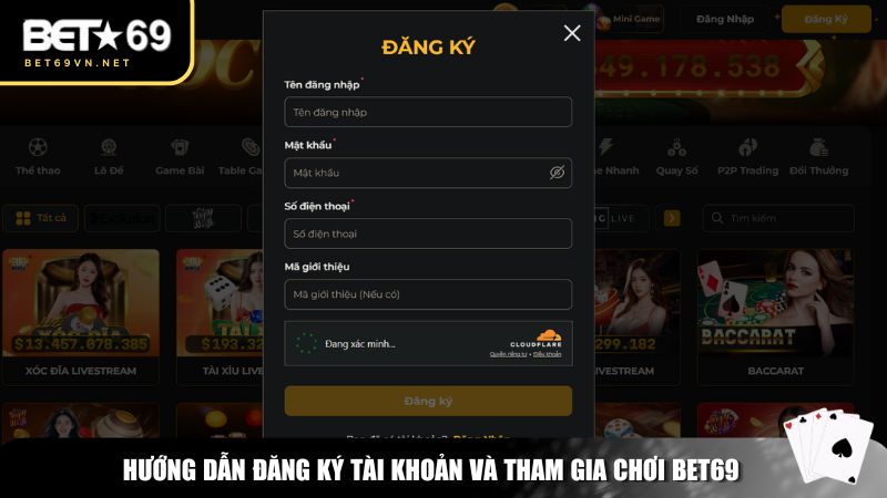 Trang chủ 30 Quá trình đăng ký tài khoản tại Bet69 rất dễ dàng