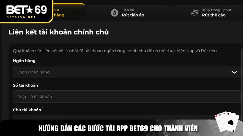 Hướng Dẫn Rút Tiền Bet69 – Nhanh Chóng, An Toàn Và Hiệu Quả 2 Chi tiết các bước thực hiện rút tiền Bet69